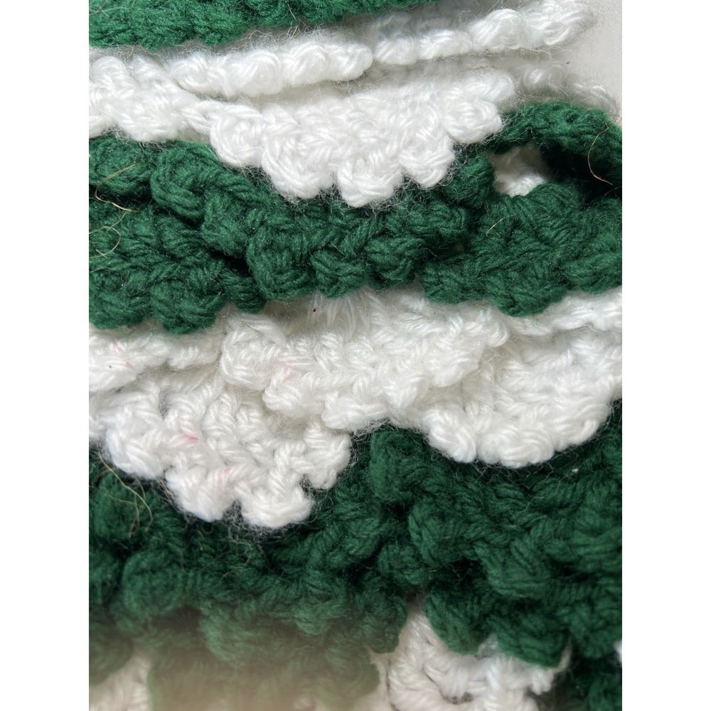 Handmade Vintage 11" Crochet Christmas Tree Decor Cottage Country Kitschy Retro - Picture 7 of 9